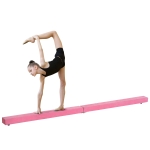 HOMCOM Balance Beam Trainer, 2.1 m-Pink