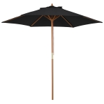 Outsunny 2.5 m Wooden Parasol Sun Shade-Coffee(c-6)