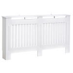 HOMCOM 152L x 19W x 81H cm MDF Radiator Cover-White