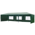 Outsunny Garden Gazebo Marquee Party Tent Wedding Canopy Outdoor (Green,9m x 3m)