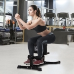 HOMCOM Squat Bench, 71Wx108Dx46-58H cm, Steel, PVC, EVA-Black