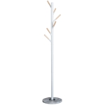 HOMCOM Coat Rack, 35Lx35Wx174H cm, Metal-White