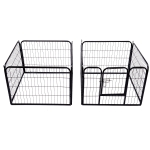 Pawhut Heavy Duty Dog Pens Pet Puppy PlayPen, size (80 x 60 cm)-Black