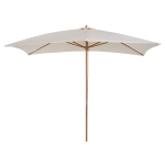 Outsunny 295L x 200W x 255Hcm Wooden Patio Parasol Umbrella-Cream