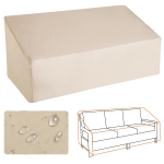 Outsunny Waterproof Furniture Cover For 3 Seat Rattan Sofa, 600D Oxford Cloth, 152Lx87Wx58-79H cm-Beige/Coffee(c-2)
