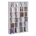 HOMCOM 89Lx20Wx130.5H cm Shelves Rack Unit 24 Solid Particle Board Shelf for Bedroom, Living Room-Beech(c-2)