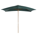 Outsunny 295L x 200W x 255Hcm Wooden Umbrella Parasol-Dark Green