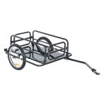 HOMCOM Bike Cargo Trailer in Steel Frame Extra Bicycle Storage Carrier with Hitch-Black