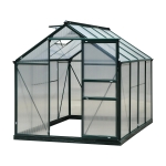 Outsunny 1.9x1.3x2 m Walk-In Mini Greenhouse-Dark Green Frame(c-4)