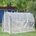 Outsunny Polytunnel Greenhouse Metal Frame Transparent PE Walk-In 300x200x200cm