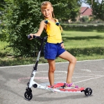 HOMCOM Kids 3 Wheels Speeder Scooter-Red