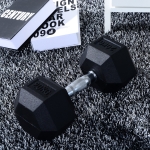 HOMCOM Rubber Hexagonal Dumbbell,1 pc x 20 kg