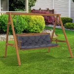 Outsunny Oxford Fabrics Tufted 3 Seater Swing Chair Cushion Grey(c-2)
