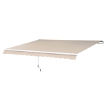 Outsunny Manual Retractable Awning, 3x2.5 m-Ivory White(c-2)