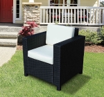 Single Rattan Chair Black Outsunny®(c-2)
