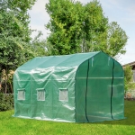 Outsunny 4x2 m Polytunnel Walk-in Greenhouse-Green(c-2)