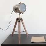 HOMCOM Vintage Tripod Floor Lamp, 65L, Modern Adjustable Height Tall Table Lamp for Living Room Bedroom-Wood/Bronze Colour(c-2)