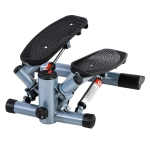 HOMCOM Mini Stepper Exercise Stepper Machine W/Arm Cord-Black/Silver(c-2)