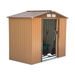 Outsunny 7 x 4ft Lockable Metal Garden Tool Storage Shed Storage - Yellow