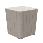 Outsunny Wood Effect Coffee Table Square Storage Box Garden Furniture Bucket Patio Grey