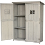 Outsunny 1.6 x 4.1ft Fir Wood Garden Shed with Windows(c-2)