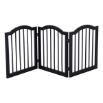 Pawhut Wooden Dog Gate For Stairs Stepover Panel Pet Fence Folding Safety Barrier-White(c-2)