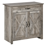 HOMCOM Farmhouse Barn Door Sideboard Buffet Storage Cabinet Coffee Bar Vintage Wood