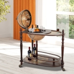 HOMCOM MDF Retro Globe Design Mini Bar Drinks Cabinet Brown(c-1)