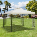 Outsunny Gazebo Replacement Canopy 3x3 m-Rusty Red(c-3)