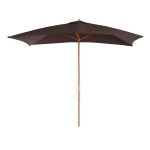 Outsunny 3x2 m Wooden Umbrella Parasol-Coffee