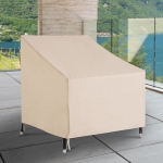Outsunny Waterproof Furniture Cover For 3 Seat Rattan Sofa, 600D Oxford Cloth, 152Lx87Wx58-79H cm-Beige/Coffee(c-3)