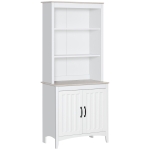 HOMCOM Kitchen Cupboard Freestanding Sideboard with Cabinet Shelves Open Countertop
