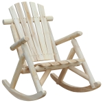 Outsunny Cedar Wood Ergonomic Rocking Chair Porch Rocker Garden Traditional - Burlywood