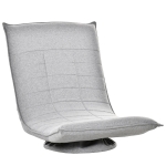 HOMCOM Floor Folding Gaming Lazy Sofa Chair 360 Degree Swivel Lounger Adjustable 5-Position Sleeper Bed Couch Recliner