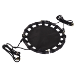 HOMCOM 24" Kids Hanging Tree Swing Nest Seat Metal Frame Backyard Playground Outdoor Garden Backyard Play Toy Black