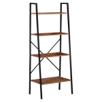 HOMCOM Estantería de Escalera con 4 Estantes Estantería Escalonada de Pie para Baño Salón 60x35x145cm