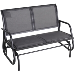 Outsunny Baloiço de 2 Lugares Cadeira de Balanço de Jardim
Tubo de Metal e Tecido de Textilene para Exteriores Carga Máx. 200 kg 120x70x85 cm Cinza