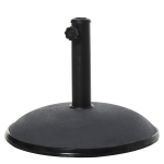 Outsunny 25kgs Round Umbrella Base Concrete Parasol Weight Stand Patio Outdoor Black Dia 50cm(c-1)