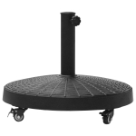 Outsunny 25kgs Round Umbrella Base Concrete Parasol Weight Stand Patio Outdoor Black Dia 50cm(c-2)