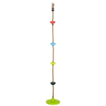 HOMCOM Multicolor Kid Climbing Rope Disc Swings Seat Set with Platforms Outdoor Toys Playset for Playground Backyard