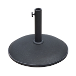 Outsunny 25kgs Round Umbrella Base Concrete Parasol Weight Stand Patio Outdoor Black Dia 50cm(c-4)