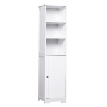 kleankin Mueble Auxiliar para Almacenaje de Baño Armario Alto para Baño con Zonas Abiertas y Cerradas 30x32x172.5 cm(c-2)