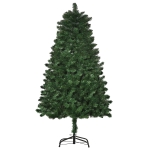 HOMCOM Árbol de Navidad Artificial 150 cm Ignífugo con 454 Ramas con 2 Tipos de Puntas de PVC y Soporte de Acero Decoración Navideña de Interior Verde