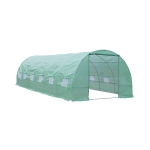 Outsunny Serra da Giardino con Porta Avvolgibile e 12 Finestre in Acciaio e PE, 8×3×2m, Verde