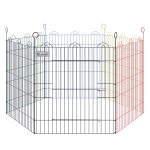PawHut Parque para Mascotas Valla Corral 8 Vallas 76x63cm + Puerta Entrenamiento Perros(c-2)