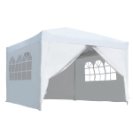 Outsunny Carpa Gazebo 3x3 m con Paredes Desmontables y Ventanas Incluye Bolsa de Transporte Cuerdas y Piquetas Color Azul(c-2)