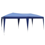 Outsunny Carpa Plegable en Acordeón 5,91x2,97x2,55 m con Toldo Bolsa Transporte Incluida Cenador Gazebo de Acero Tela Oxford Resistente al Agua Color Azul