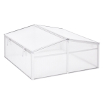 Outsunny Invernadero de Jardín 100x100x48 cm Aluminio Policarbonato Transparente Vivero Casero para Plantas Cultivos Protección UV y Resistente