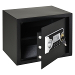 HomCom, mini seif electronic, cod, cheie, alarma, 38x30x30cm