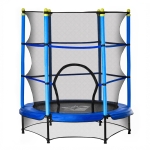 HOMCOM Trambulina pentru Copii 3-6 Anni Trambulina cu Plasa Φ185cm Albastra